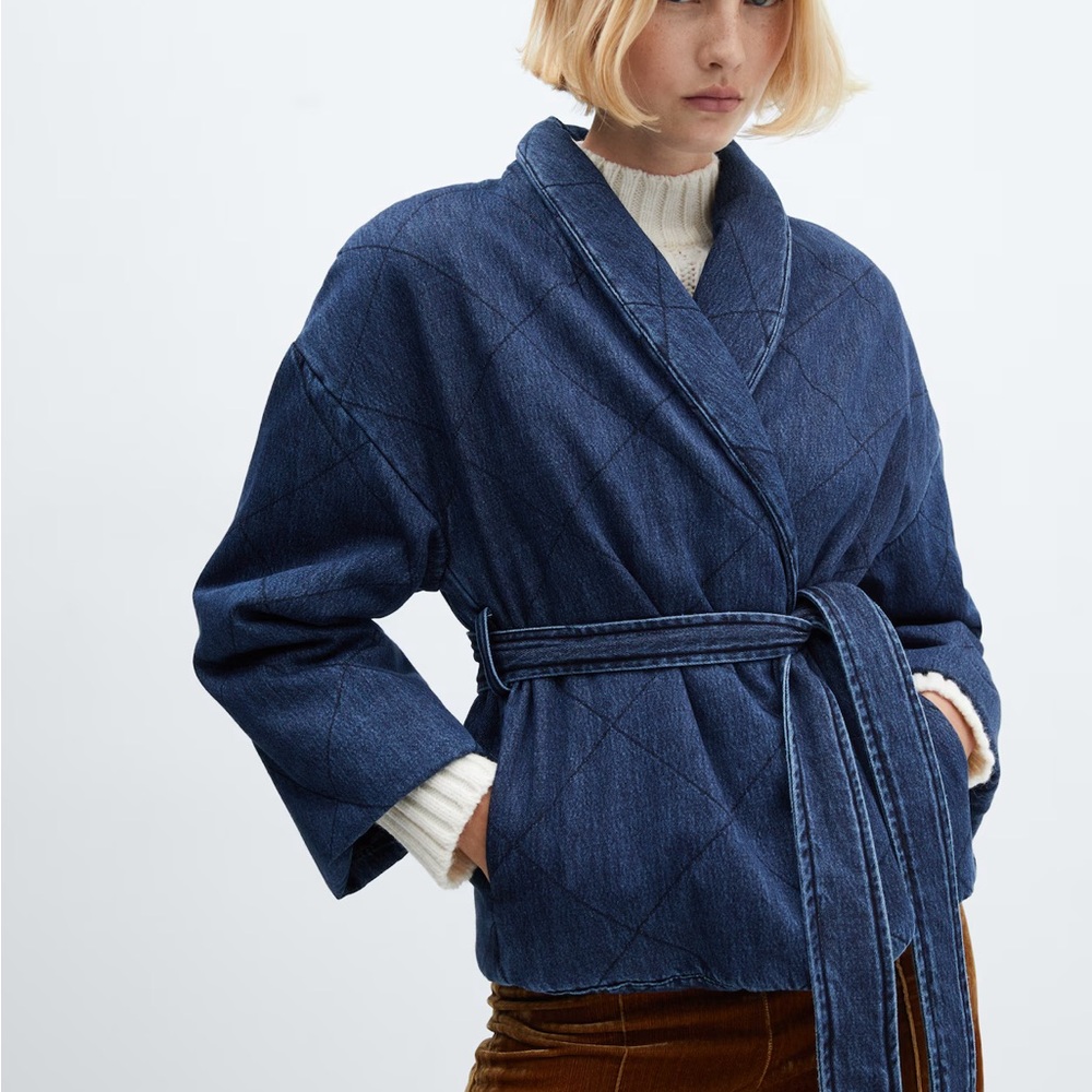 MANGO DOUBLE-BREASTED DENIM JACKET